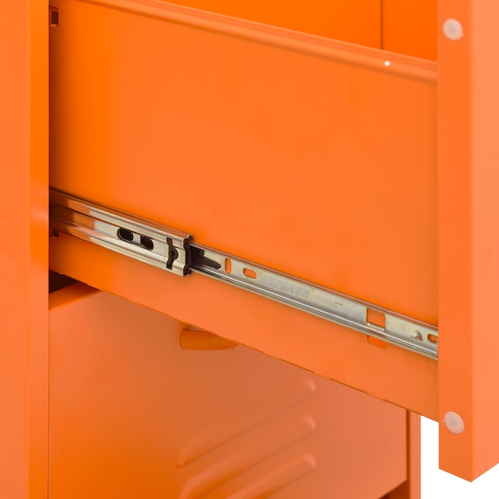 Storage Cabinet Orange 42.5x35x101.5 cm Steel